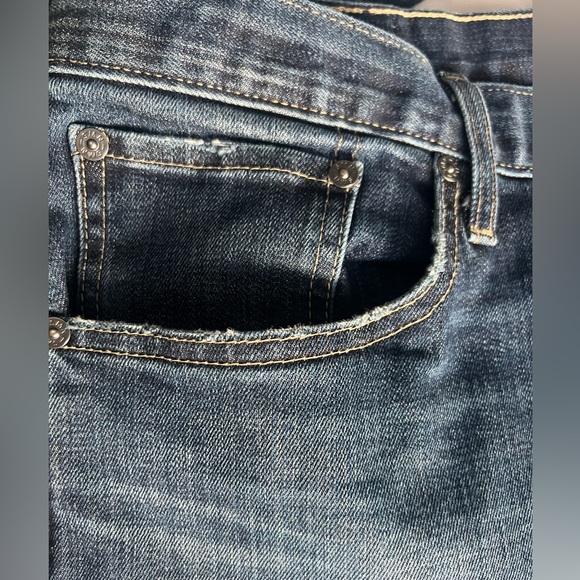 S.M.N. Men’s Straight Jeans Hunter in Waver Size 38 Whiskering Dark Denim - Picture 9 of 13